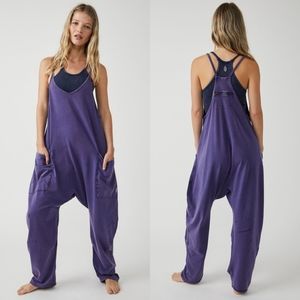 OFFERS New Free People FP Movement Hot Shot Onesie Nightwatch XS Purple Jumpsuit